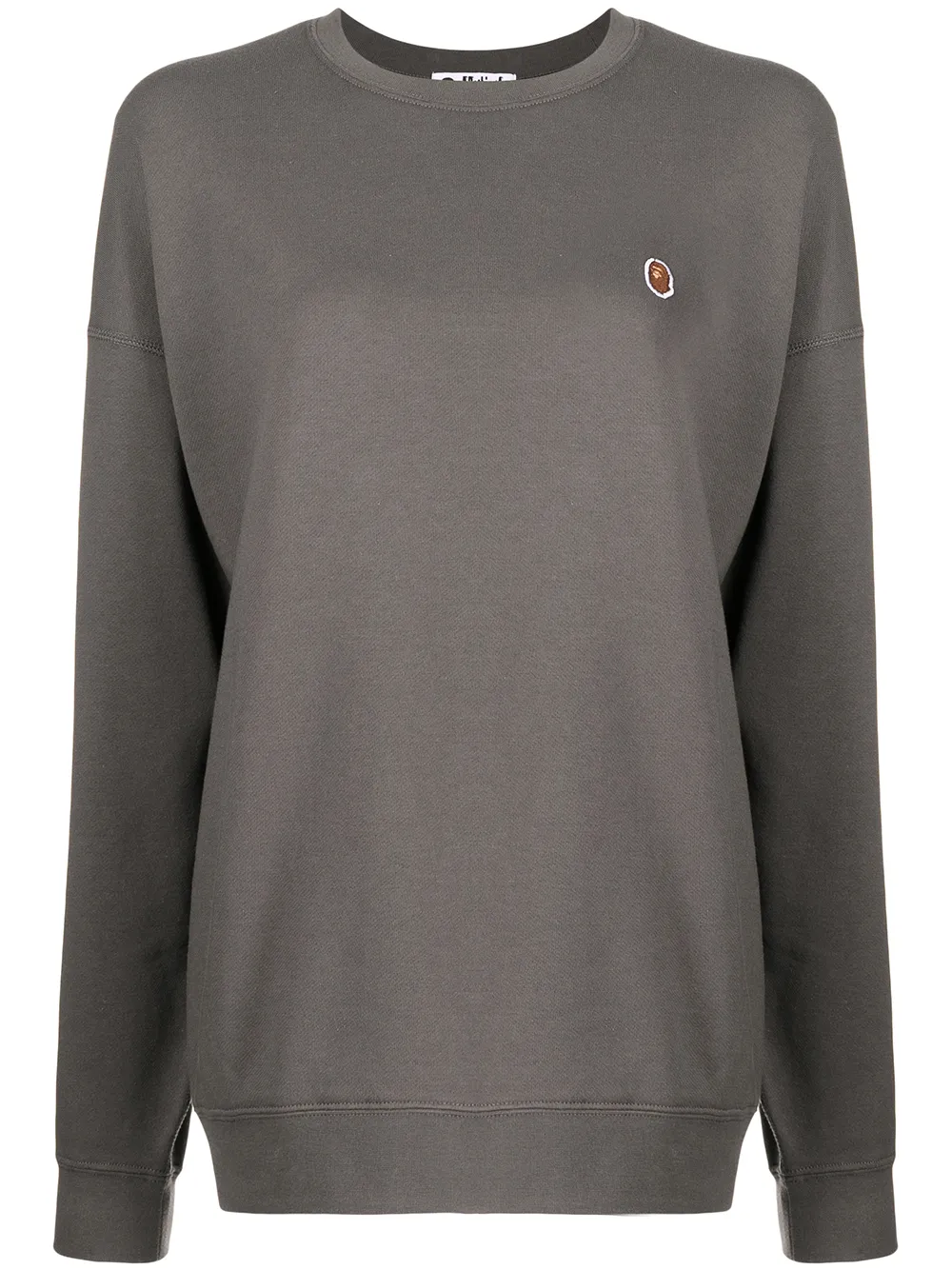 A BATHING APE® logo-print crew neck sweatshirt - Grey