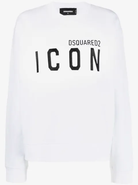 DSQUARED2 logo-print long-sleeved sweatshirt
