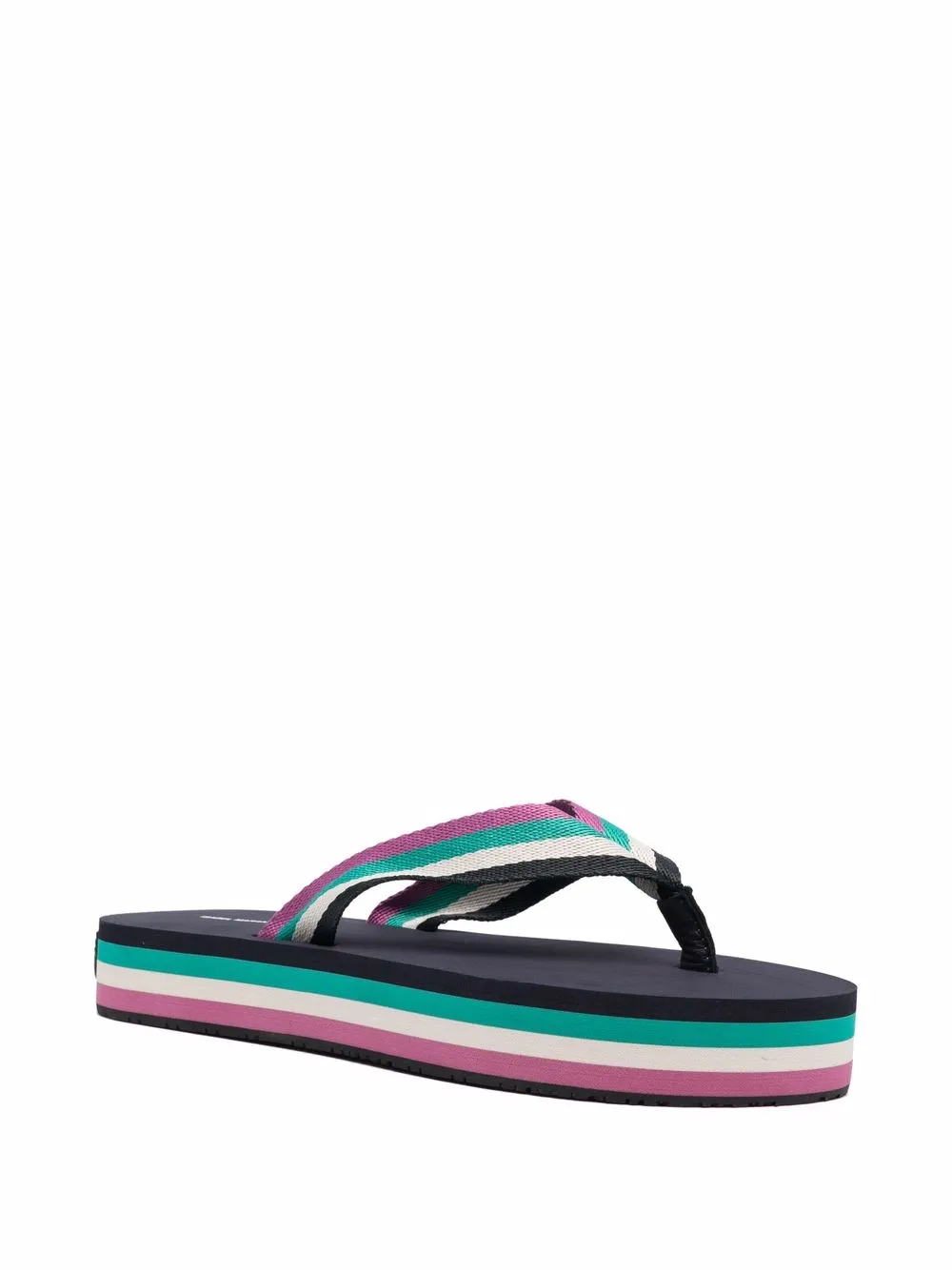 ISABEL MARANT Gestreepte teenslippers - Blauw