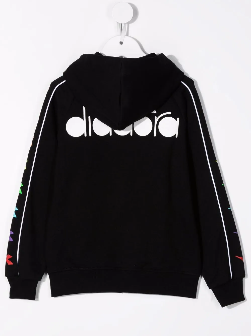 Diadora Junior Hoodie met logoprint - Zwart