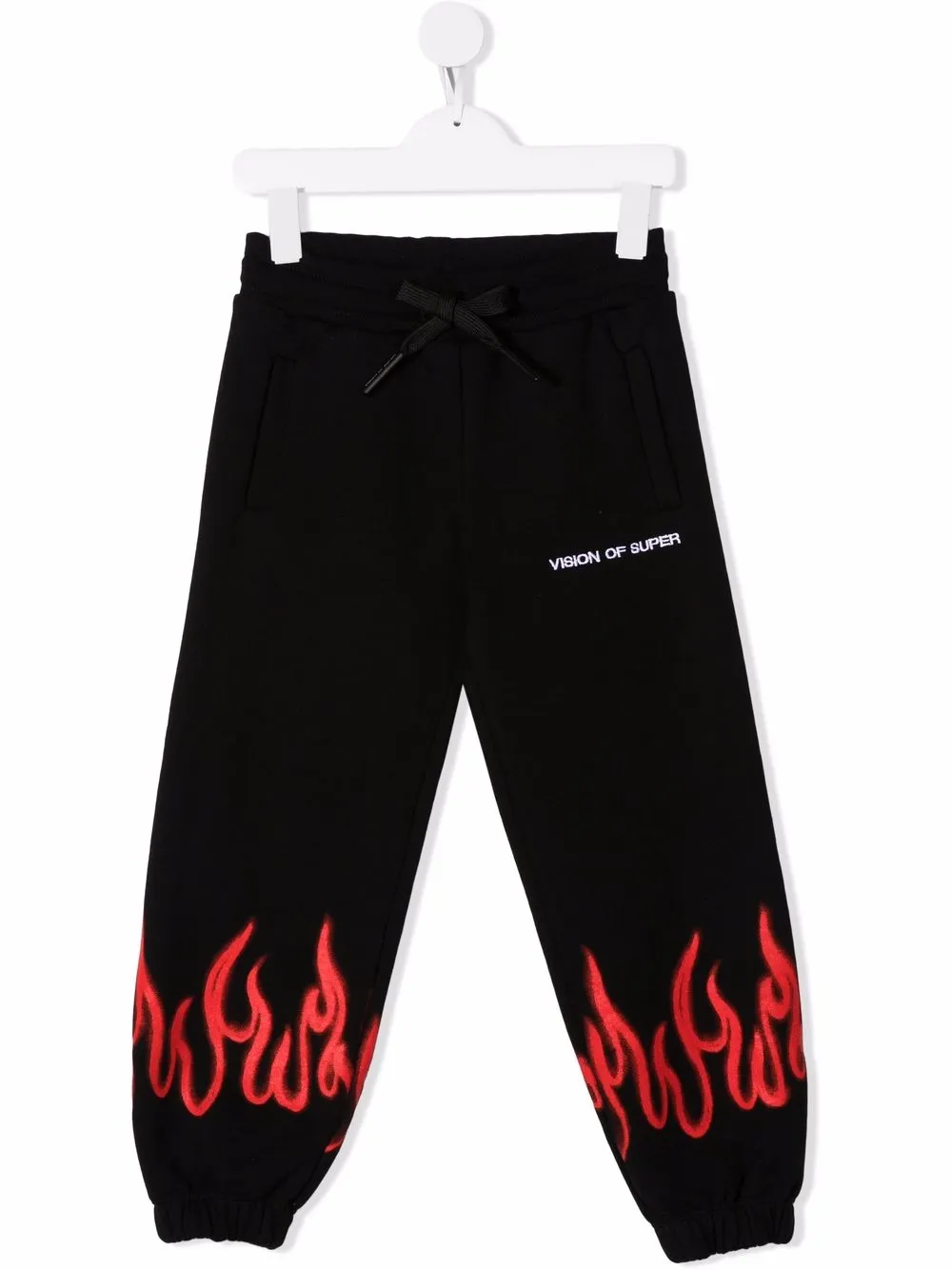 

Vision Of Super Kids flame-print track pants - Black
