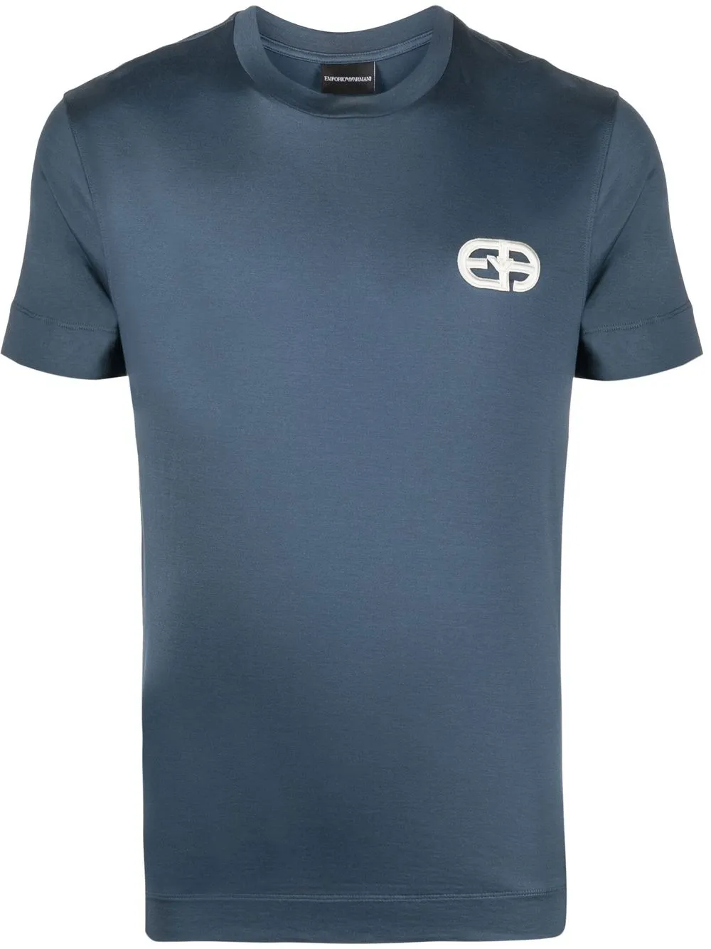 

Emporio Armani playera con logo en relieve - Azul
