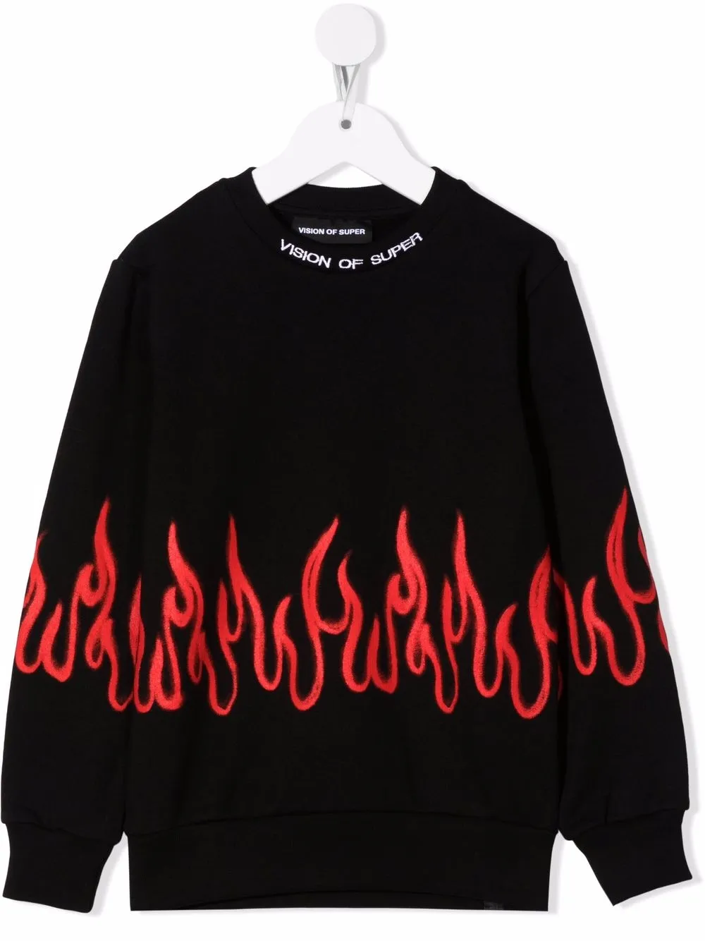 Vision Of Super Kids sudadera con llamas estampadas - Negro