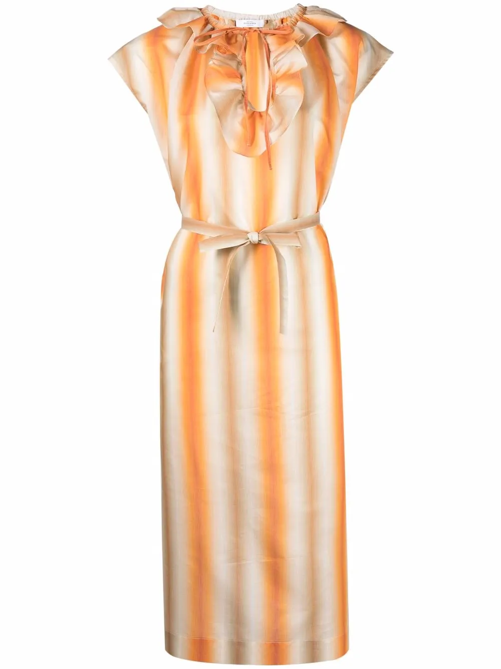 

Roseanna vestido midi con rayas estampadas - Naranja