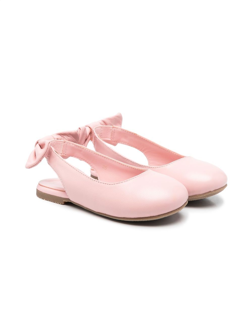 Age of Innocence bow-detail leather ballerina shoes - Pink