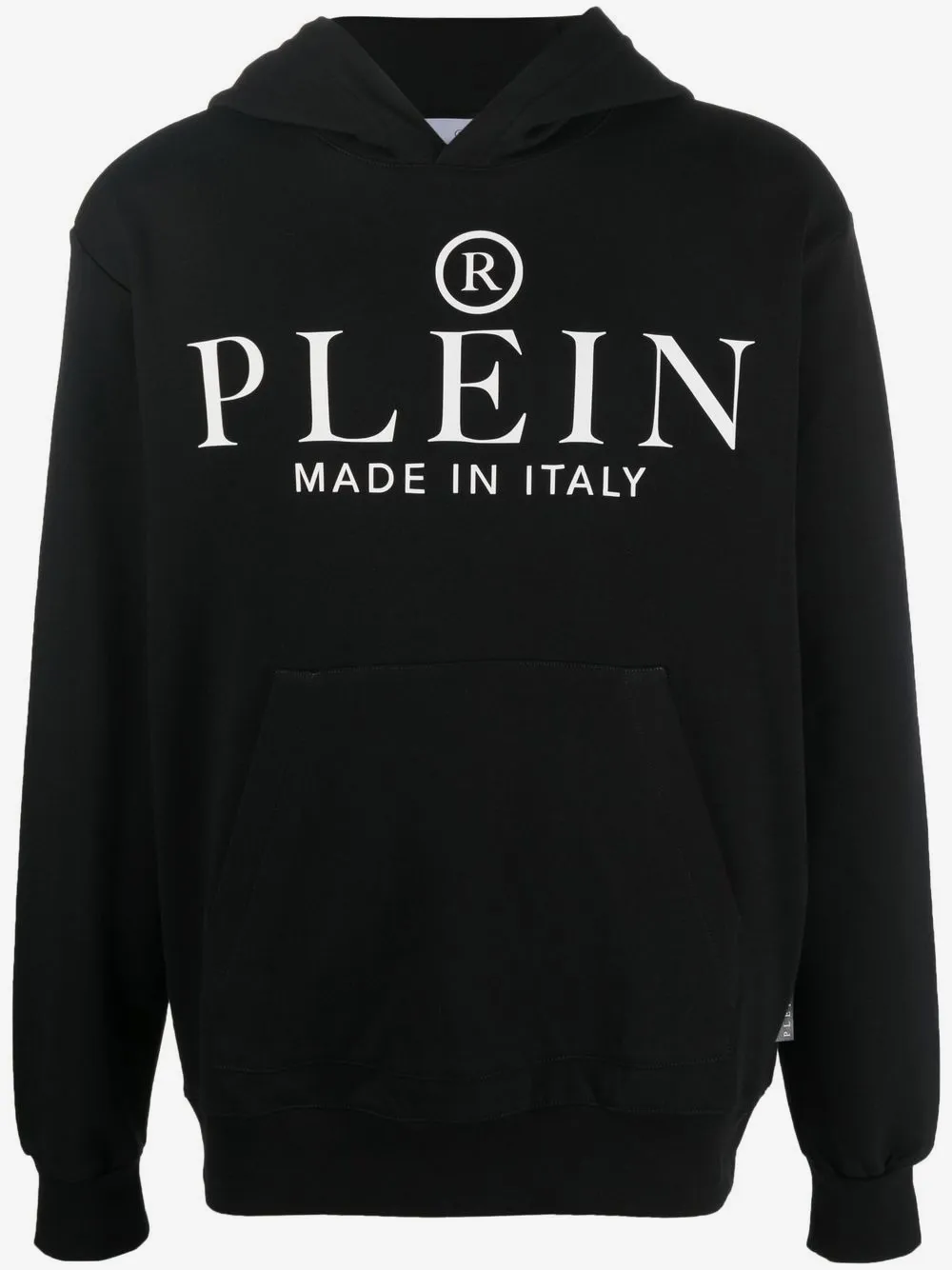 Philipp Plein logo印花套头式连帽衫 | 黑色 | Image 1