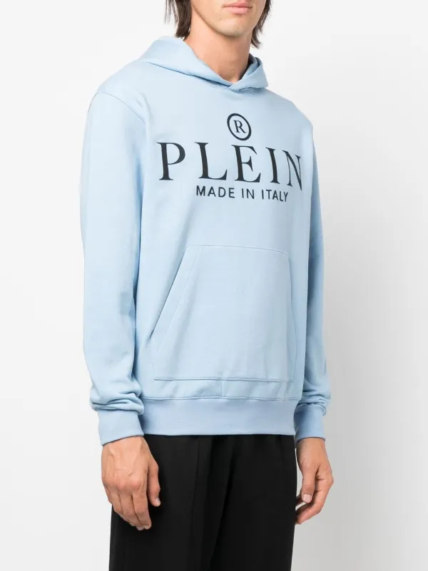 Philipp Plein logo print Pullover Hoodie Farfetch