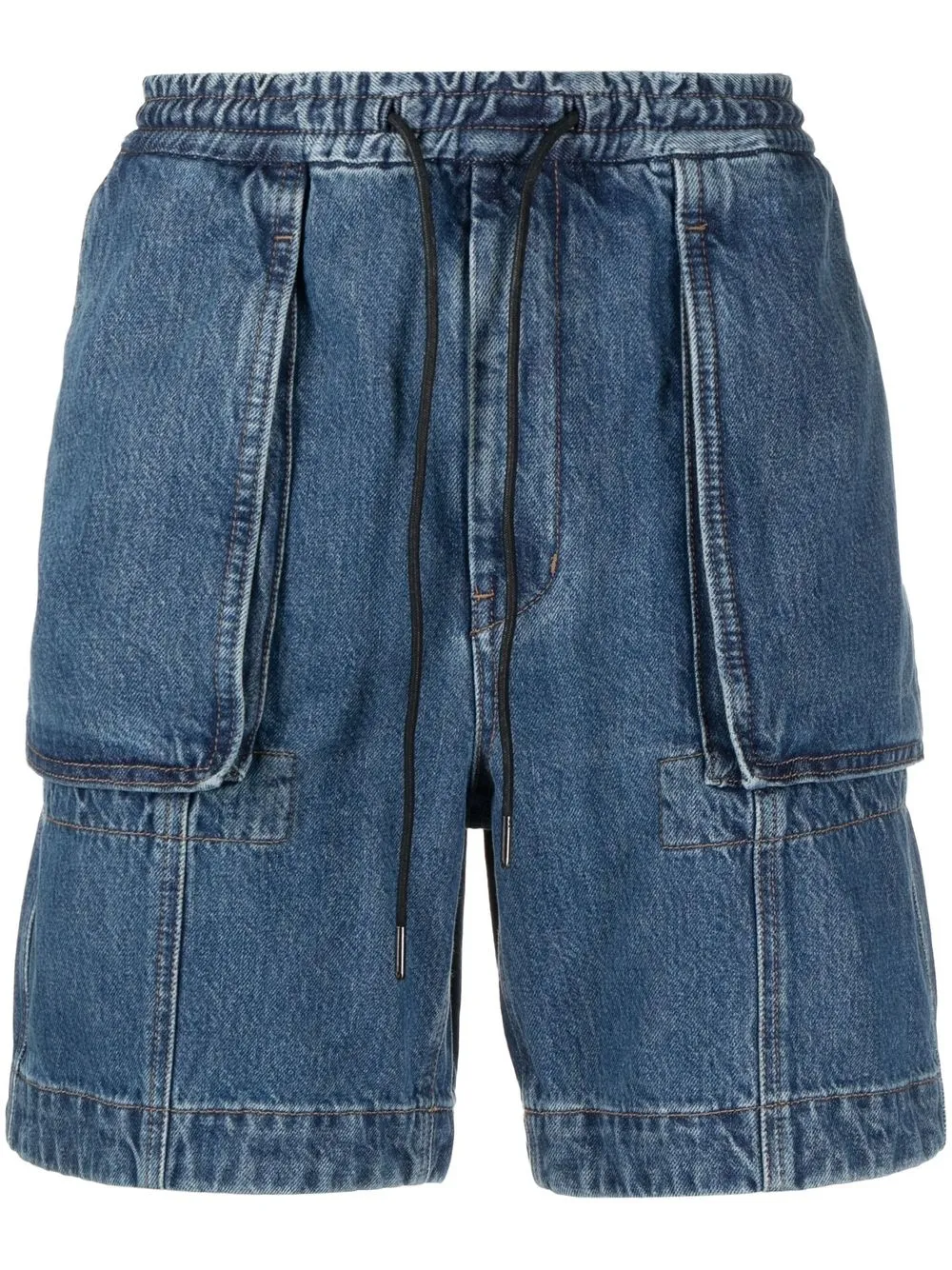 

Juun.J shorts de mezclilla por la rodilla - Azul