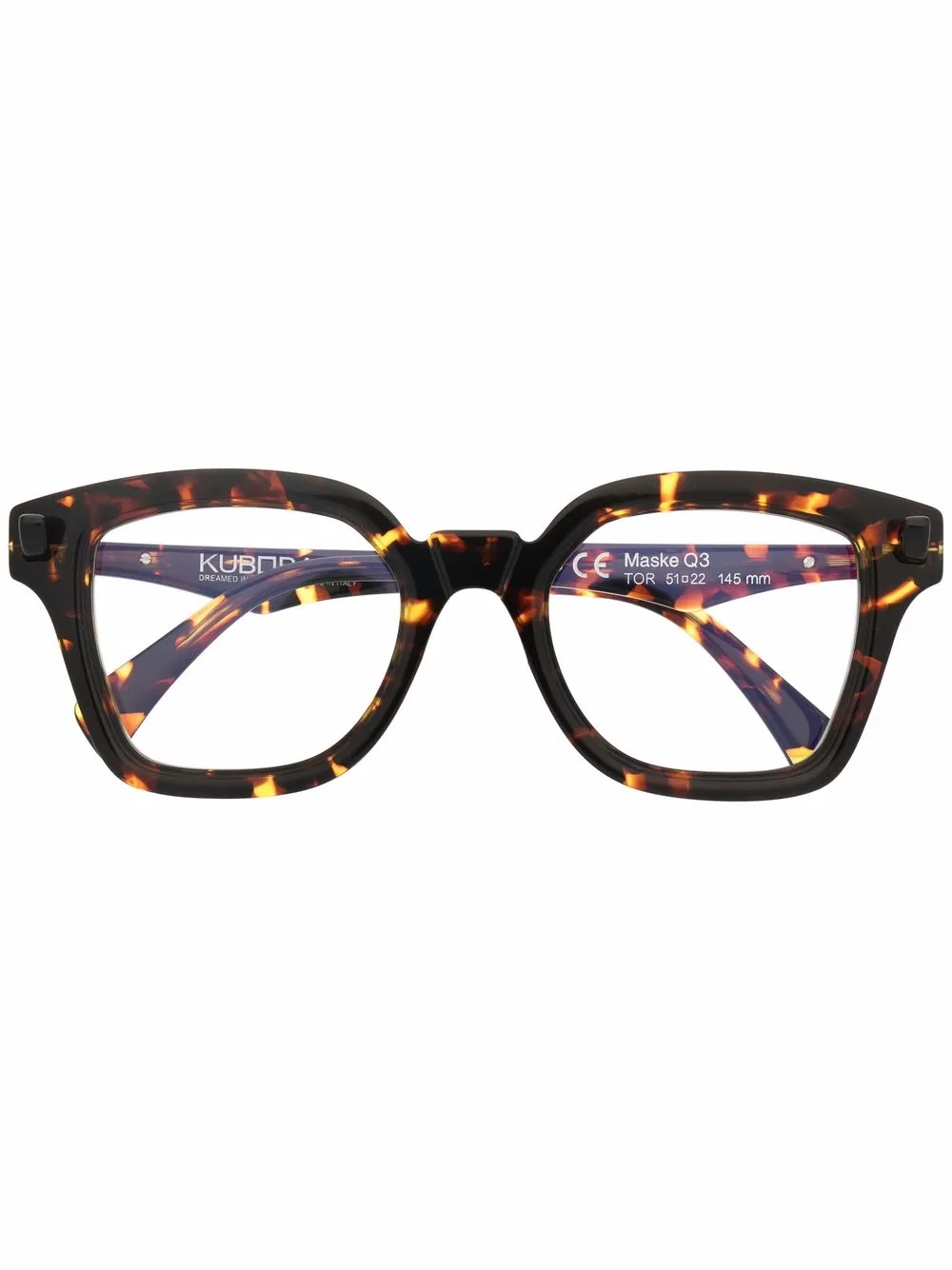 Kuboraum lunettes de vue à monture effet écaille de tortue | marron | Image 1