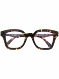 Kuboraum tortoiseshell-frame glasses - Brown