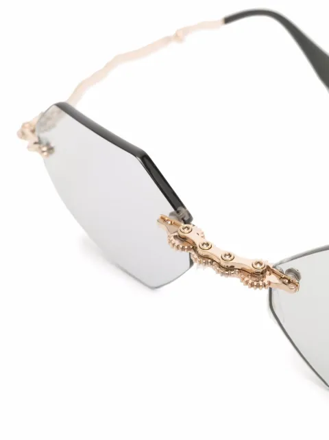 Kuboraum geometric-frame sunglasses H44 - 2