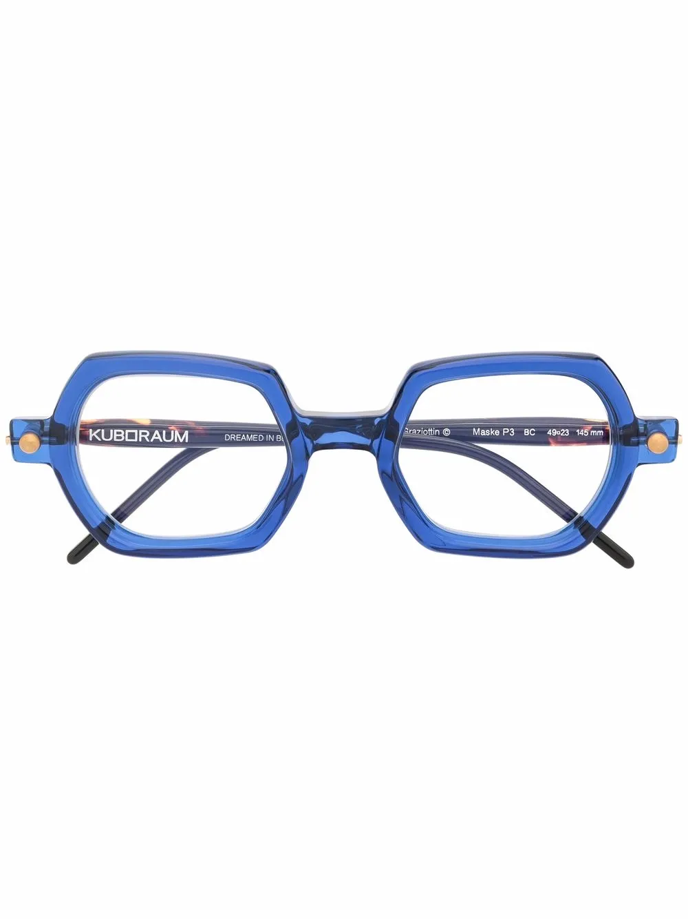 

Kuboraum transparent-frame glasses - Blue