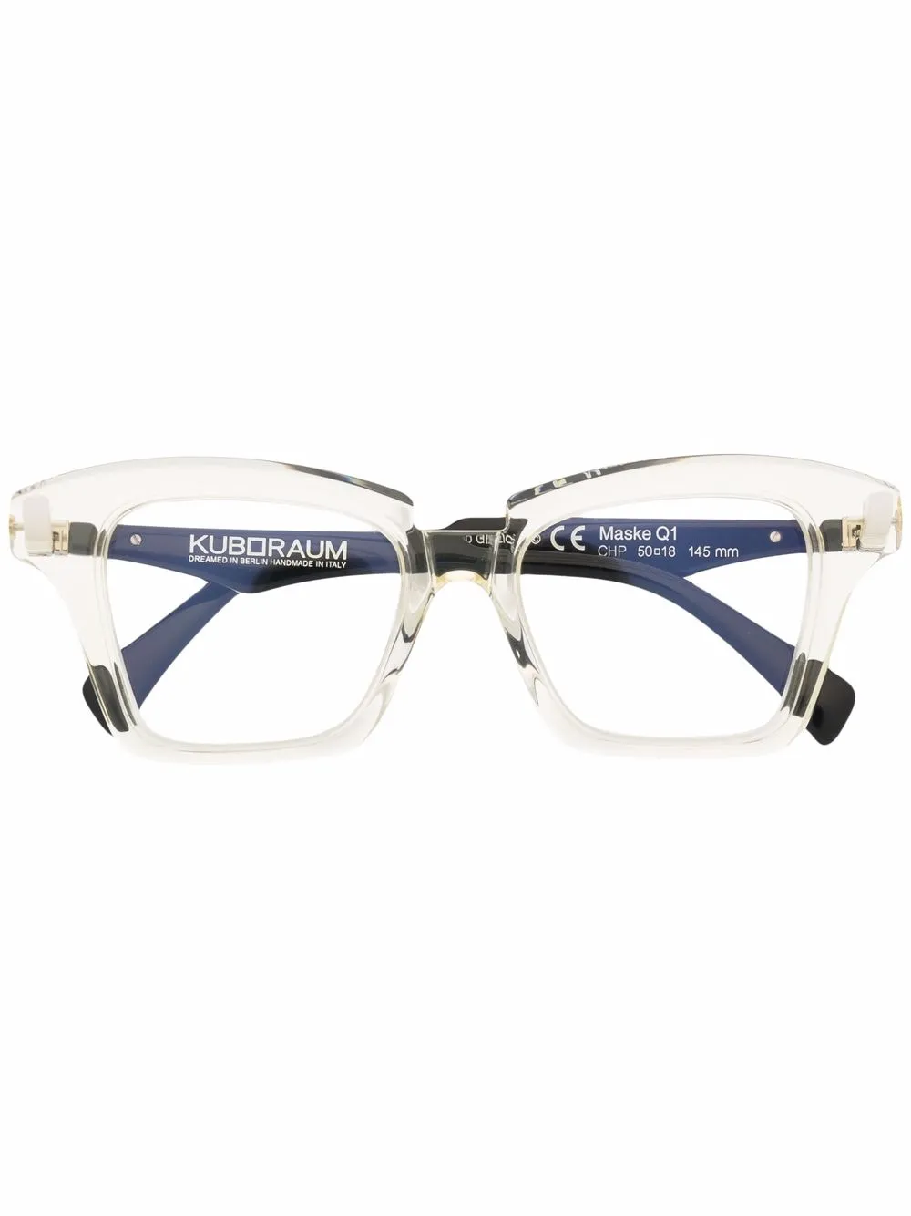 

Kuboraum transparent-frame glasses - White