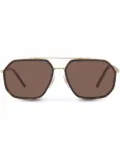 Dolce & Gabbana Eyewear double-bridge pilot-frame sunglasses - Brown