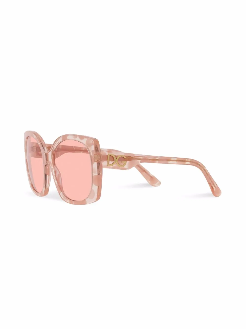 Dolce & Gabbana Eyewear Print Family zonnebril met oversized montuur - Roze