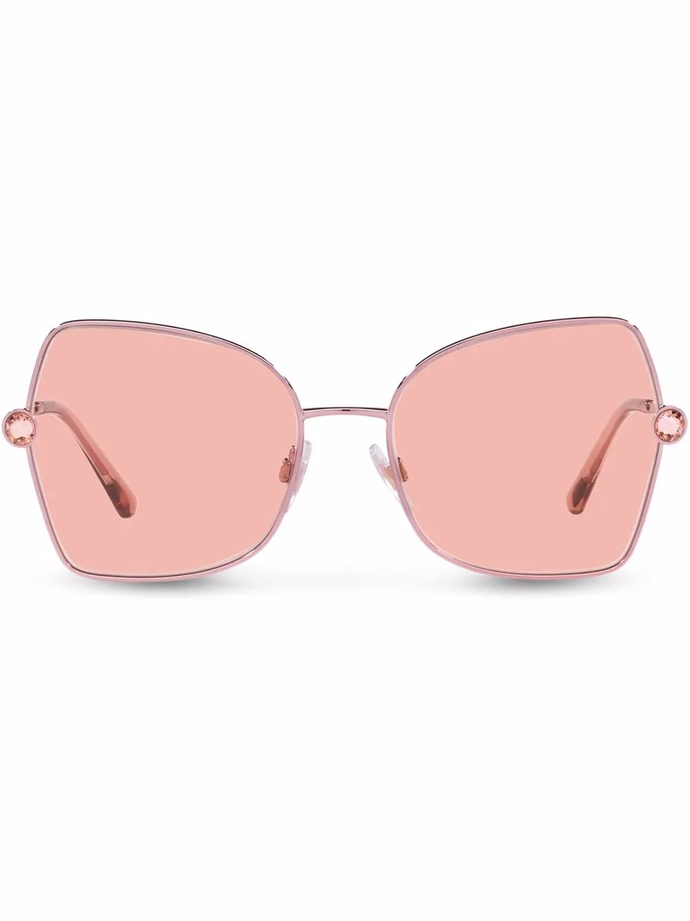 Rose Crystal Square Sunglasses