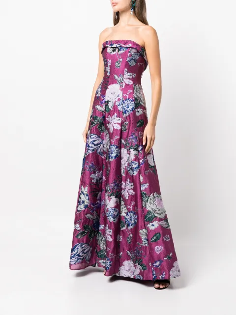 Marchesa Notte floral fil-coupé gown N58G3079 - 2
