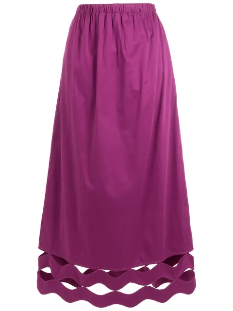 Adriana Degreas scallop cut-out maxi skirt