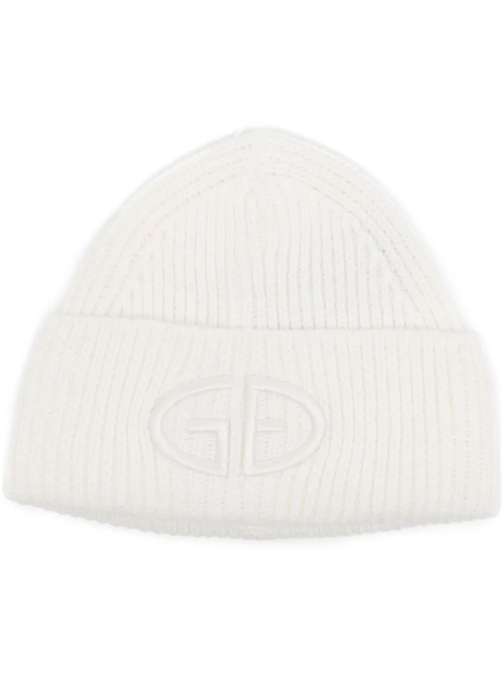 

Goldbergh ribbed knit embroidered logo hat - White