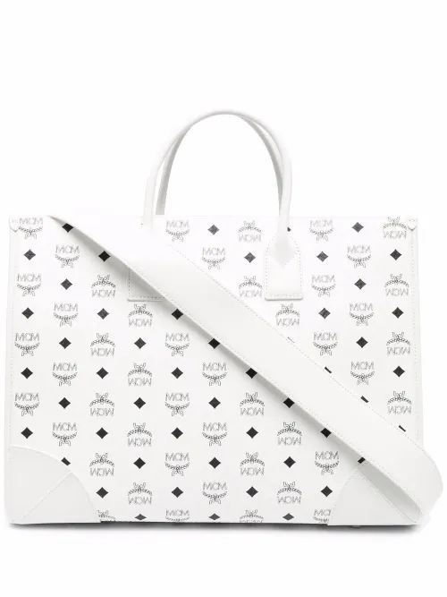 Sac cabas à imprimé monogrammé - MCM - Modalova