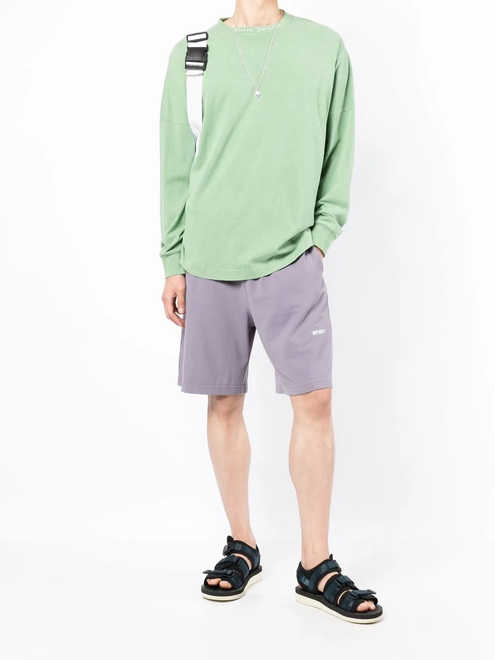 Off Duty Trainingsshorts met logoprint - Paars