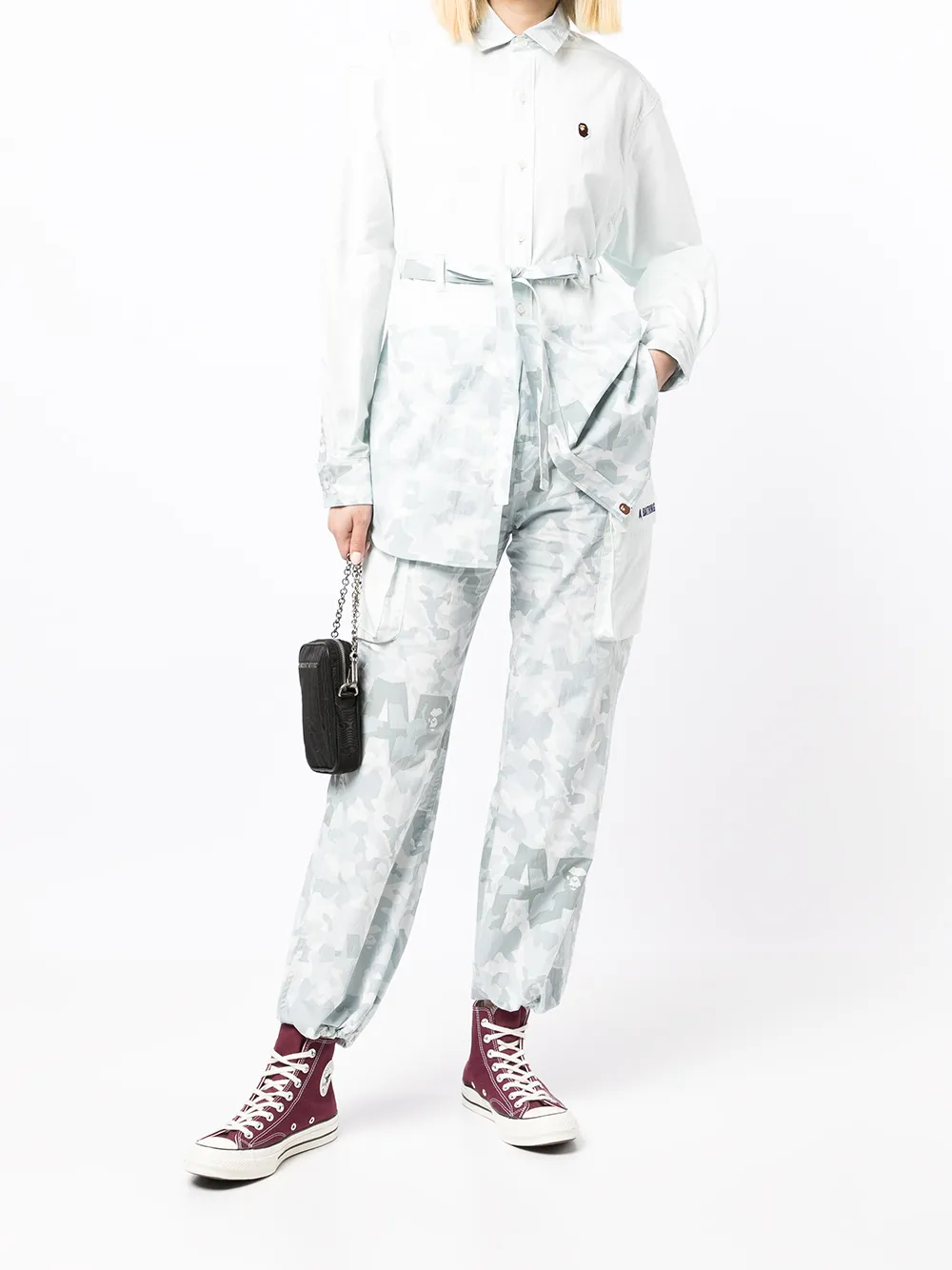 A BATHING APE® Blouse met camouflageprint - Blauw
