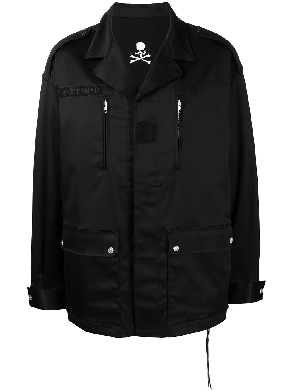 

Mastermind World chamarra liviana con logo estampado - Negro