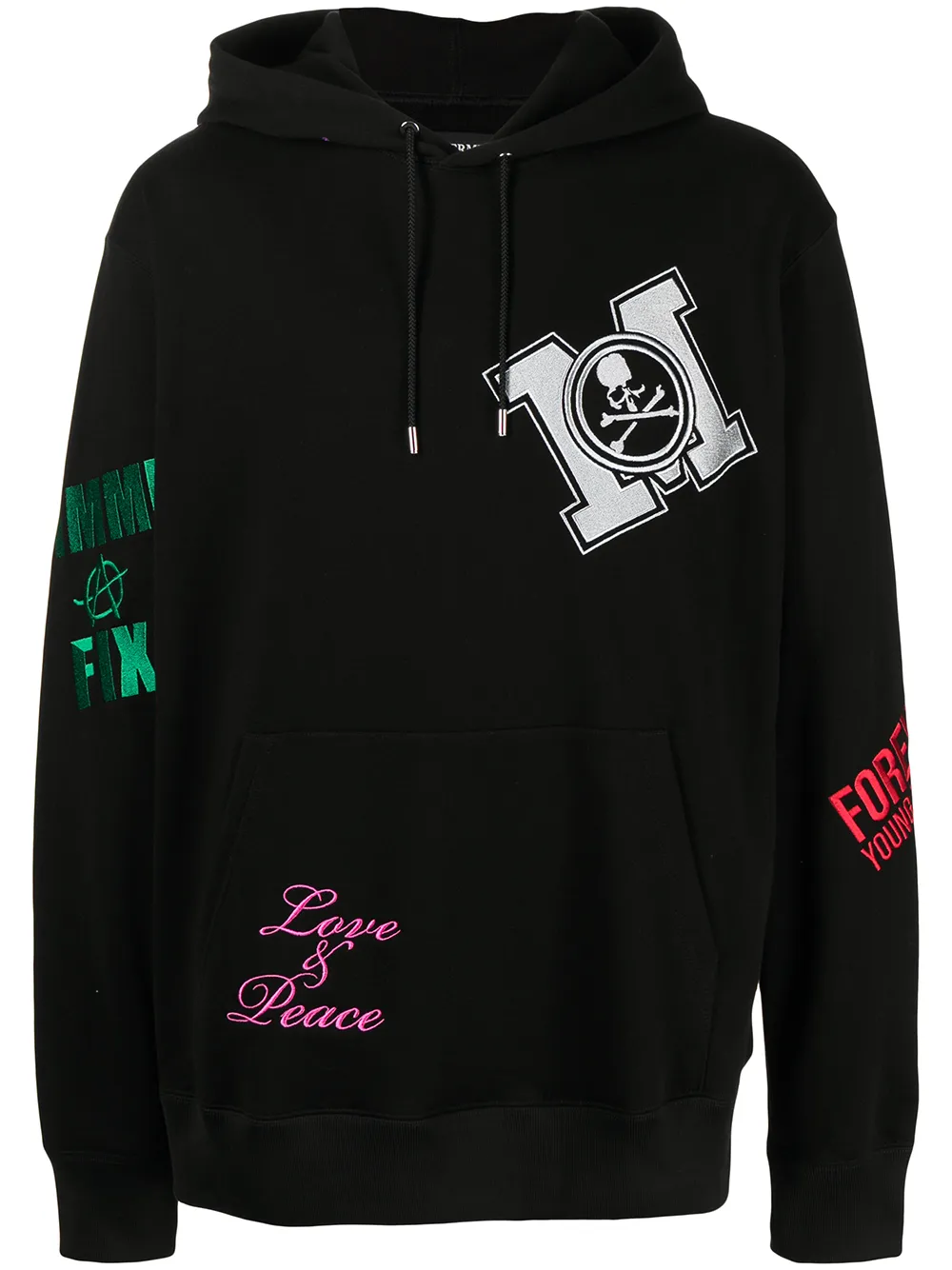 

Mastermind World sudadera con diseño patchwork - Negro
