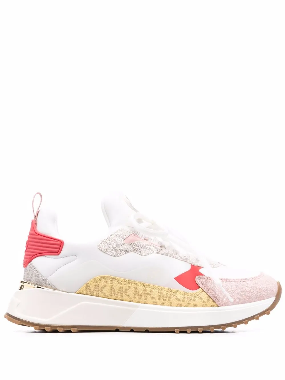 

Michael Michael Kors tenis con paneles y monograma - Blanco