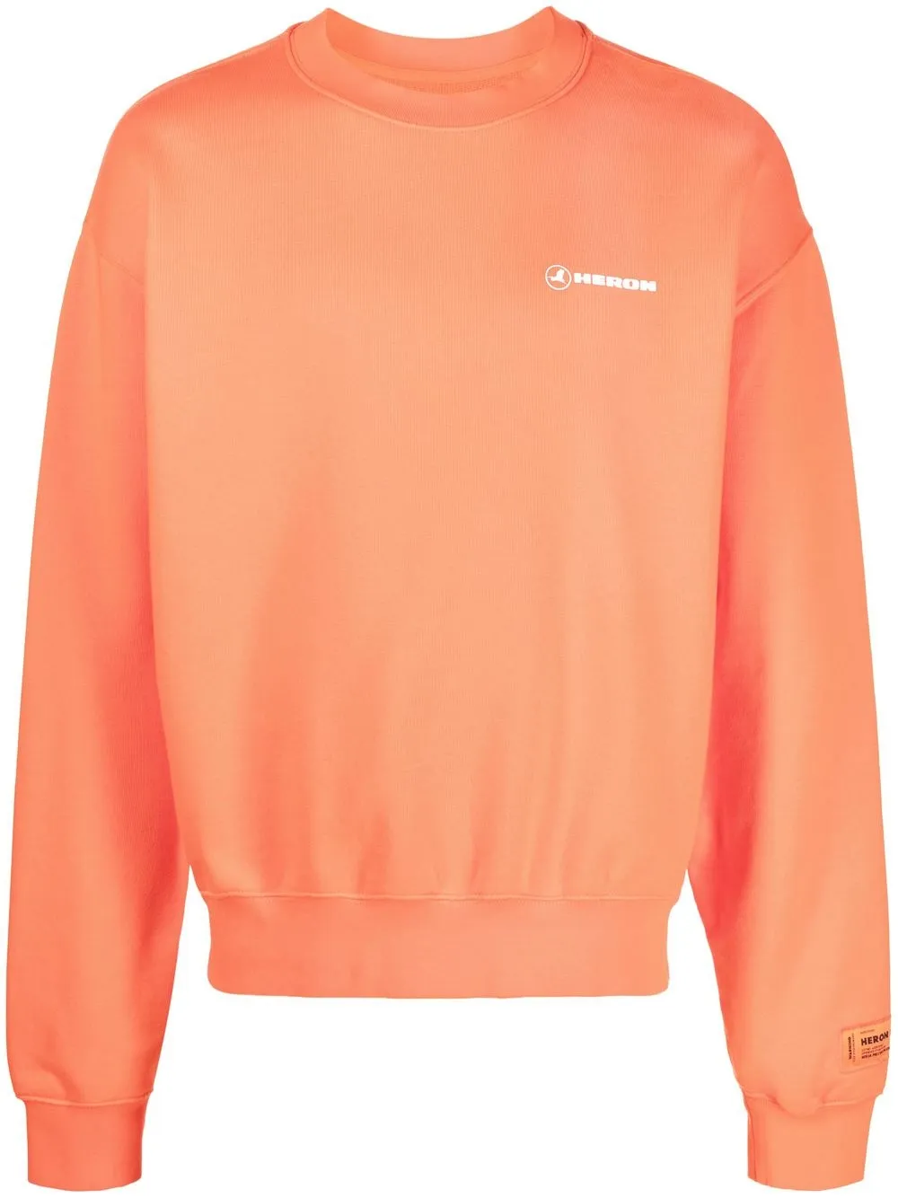 Heron Preston Logo-print Crew-neck Sweatshirt In Orange