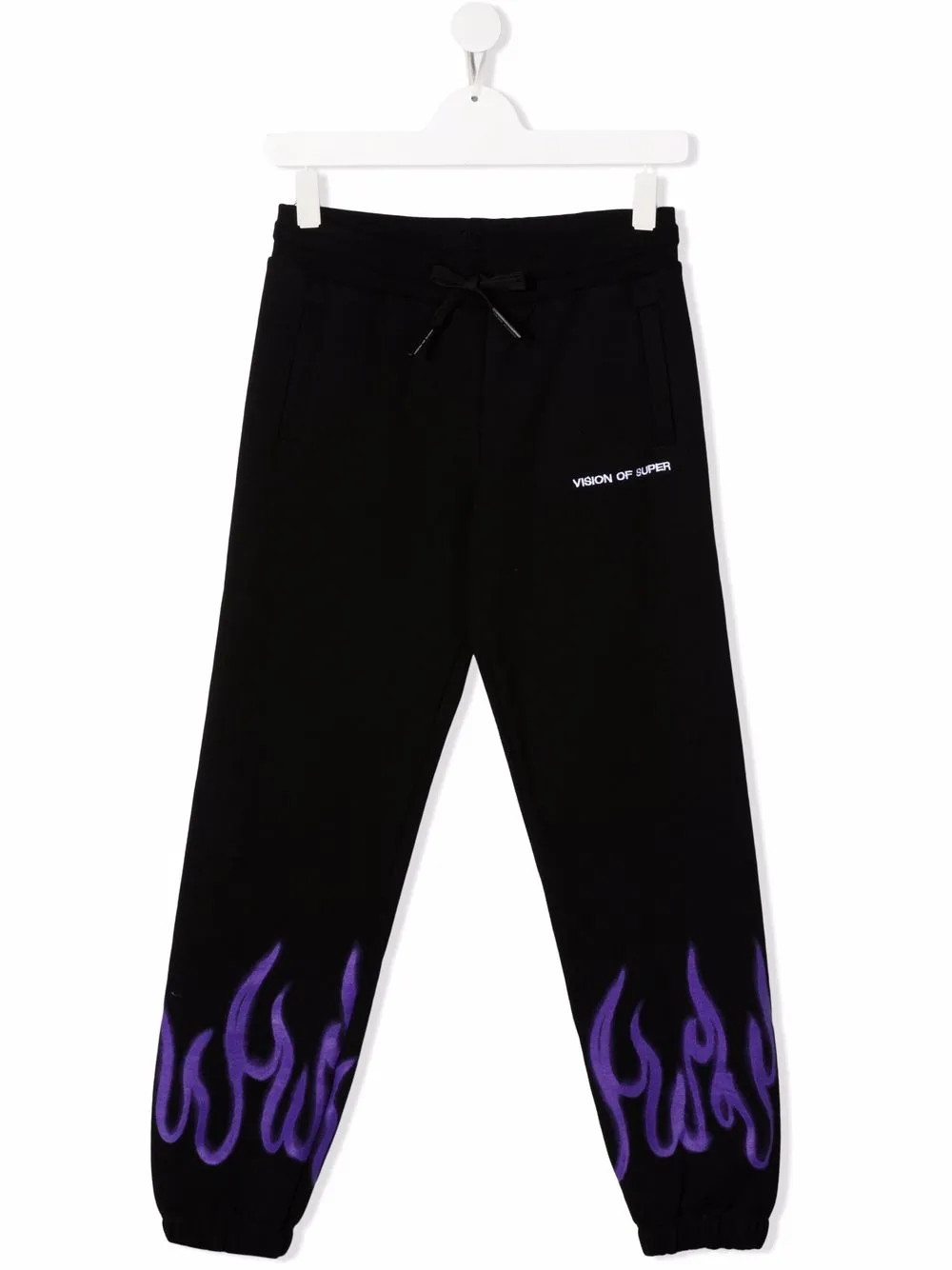 

Vision Of Super Kids pants con llamas estampadas - Negro