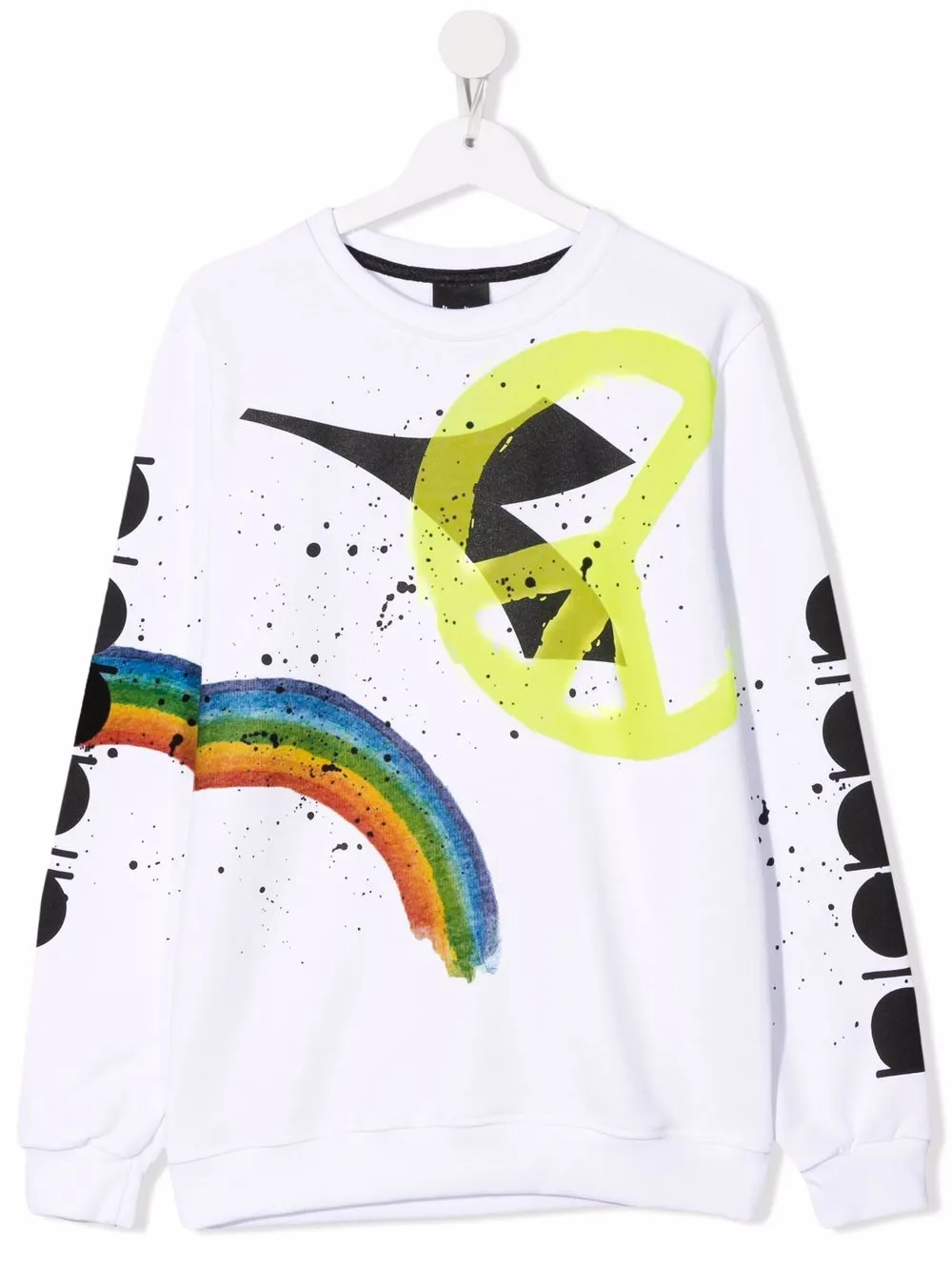 

Diadora Junior TEEN graphic-print long-sleeved T-shirt - White