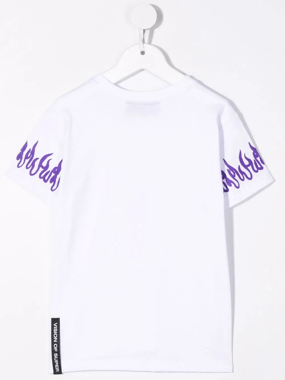 Vision Of Super Kids T-shirt met vlammende mouwen - Wit
