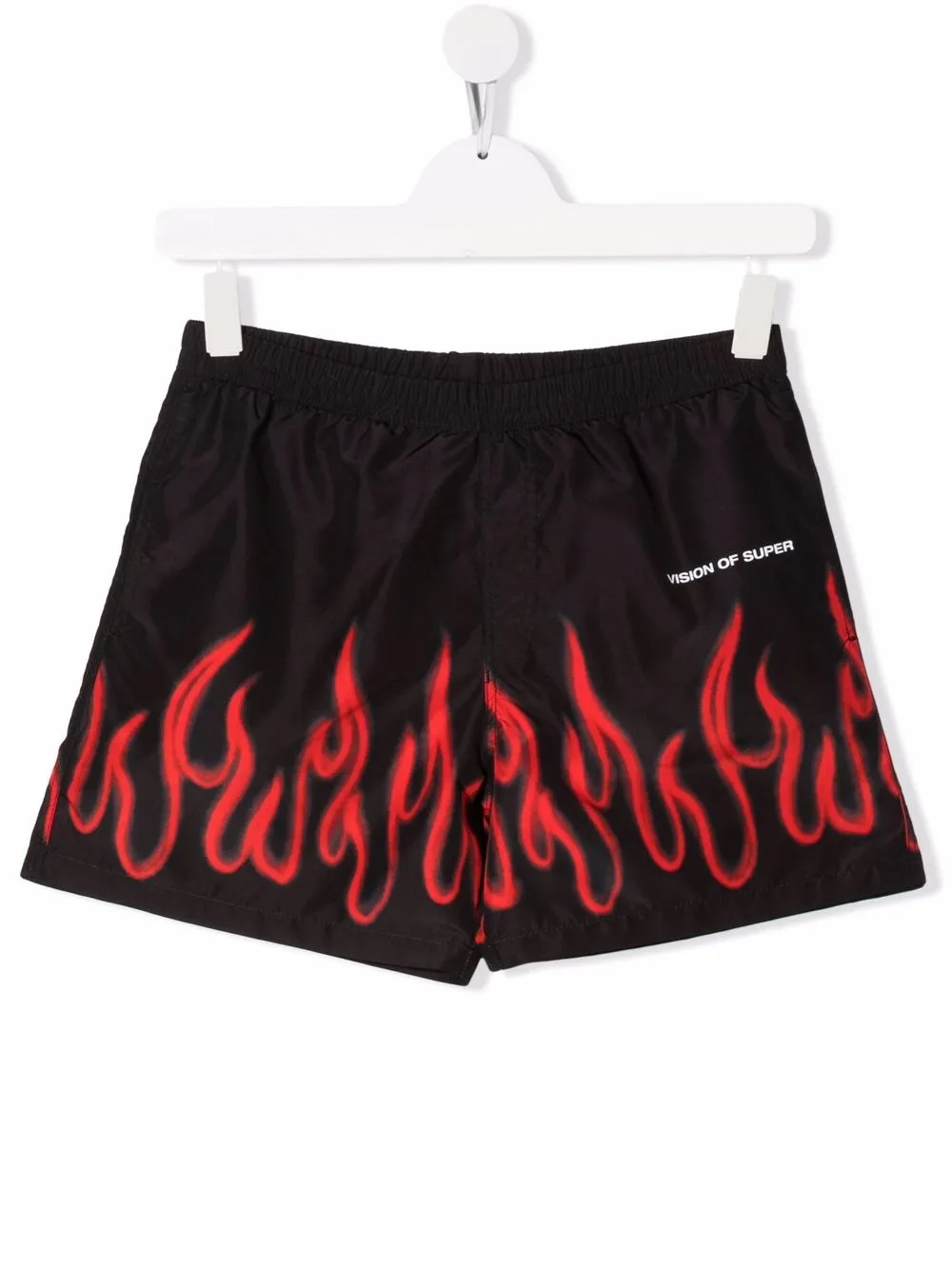 

Vision Of Super Kids flame-print swimshorts - Black
