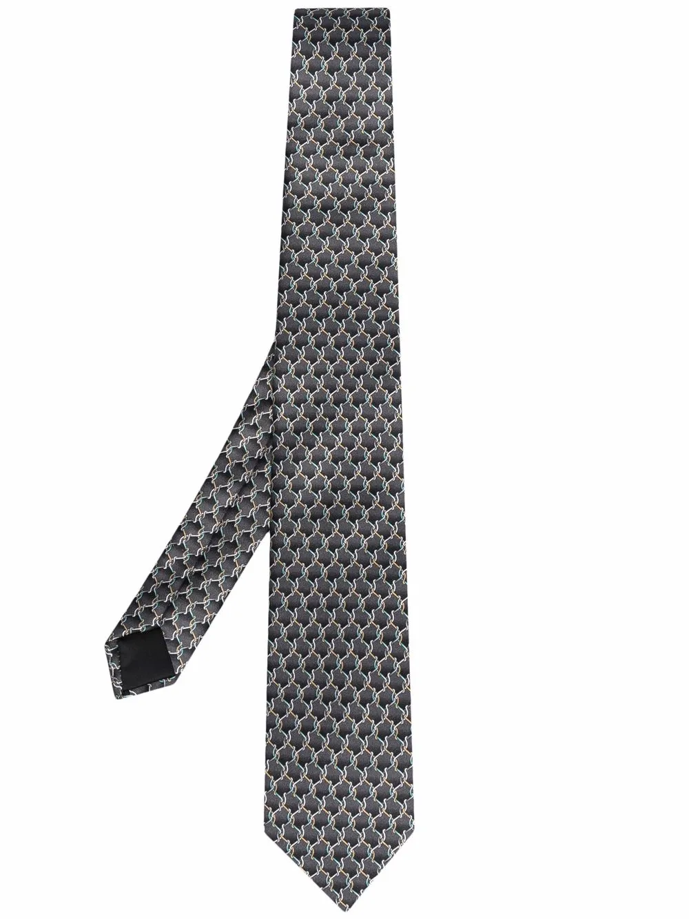 

Lanvin corbata con eslabones en jacquard - Gris