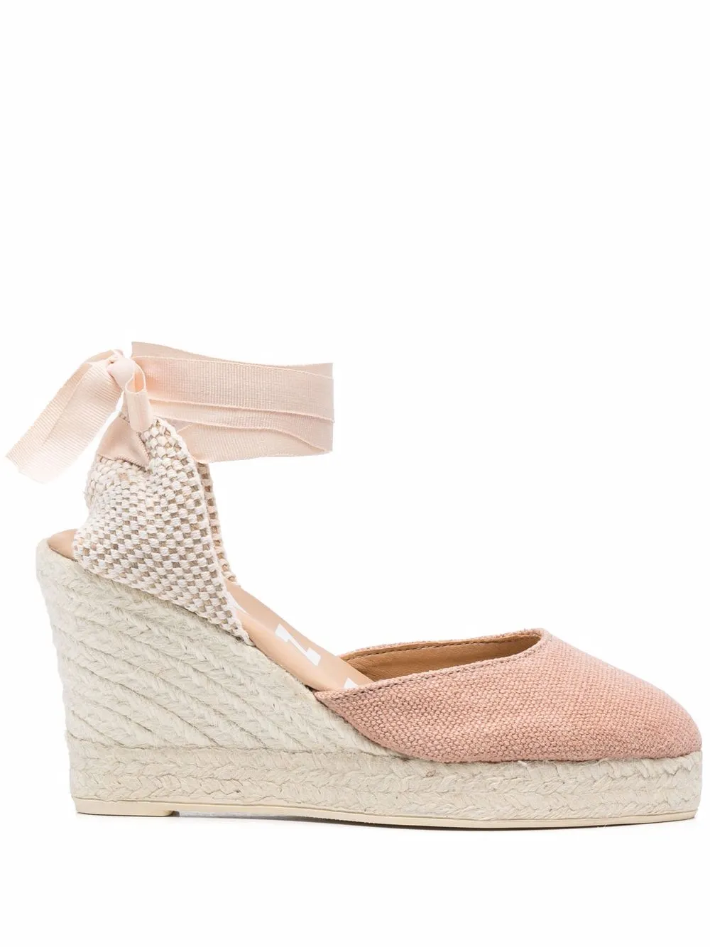 Manebi Tiefastening Highwedge Espadrilles In Rosa ModeSens