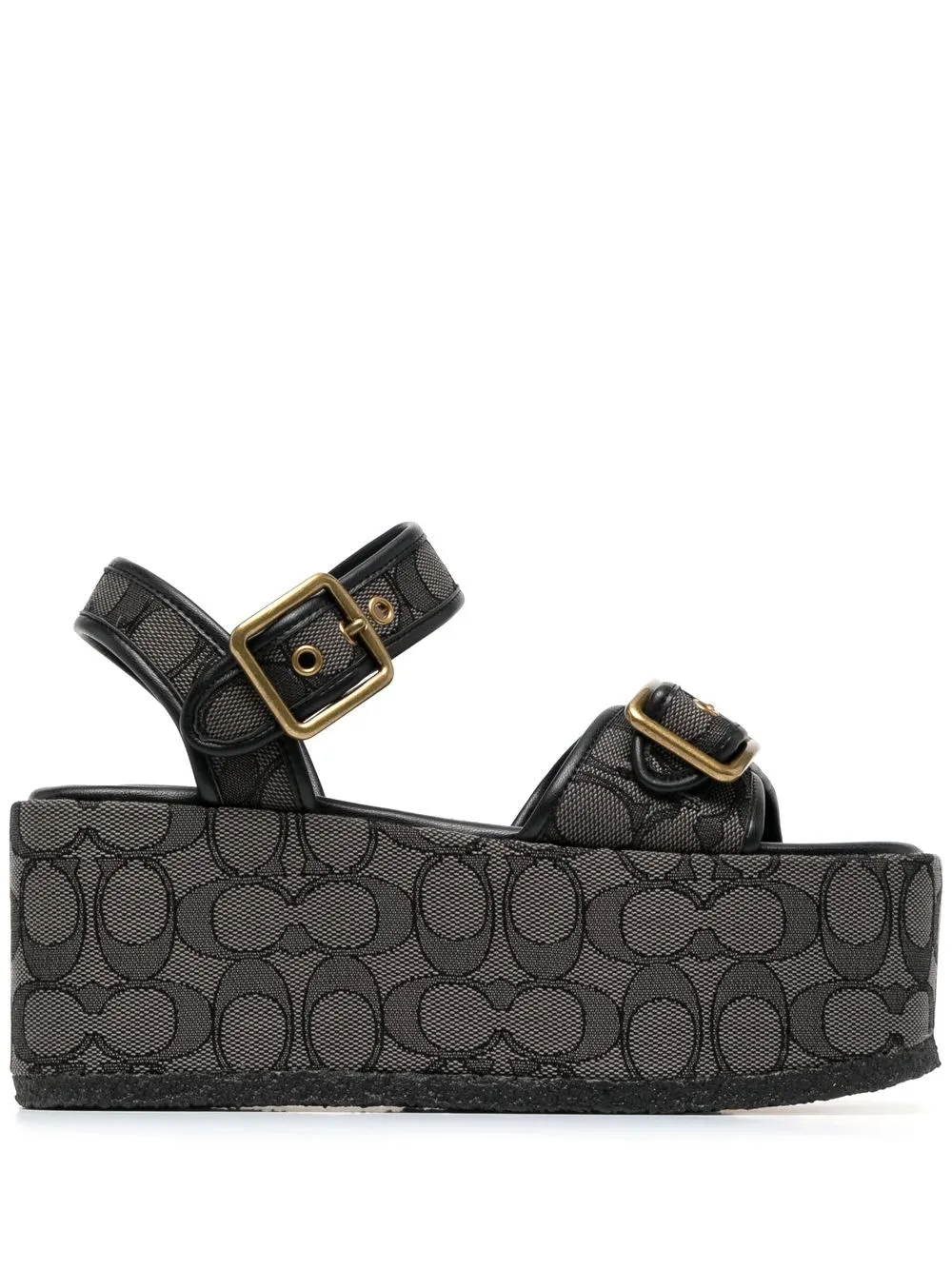 monogram platform sandals