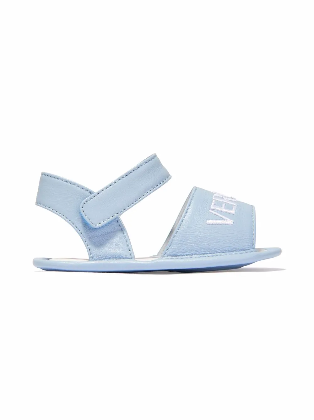 Versace Kids sandalias con logo bordado - Azul