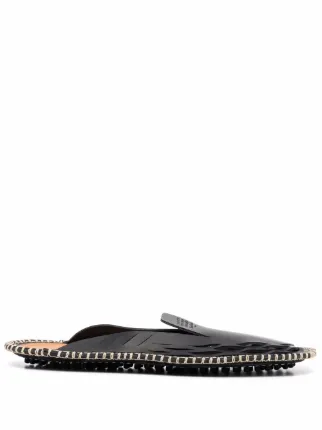Maison Margiela round-toe Leather Slippers - Farfetch