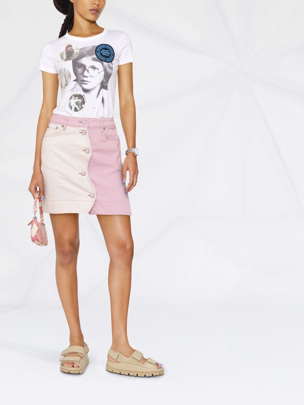 GANNI Panelled Denim Mini Skirt - Farfetch