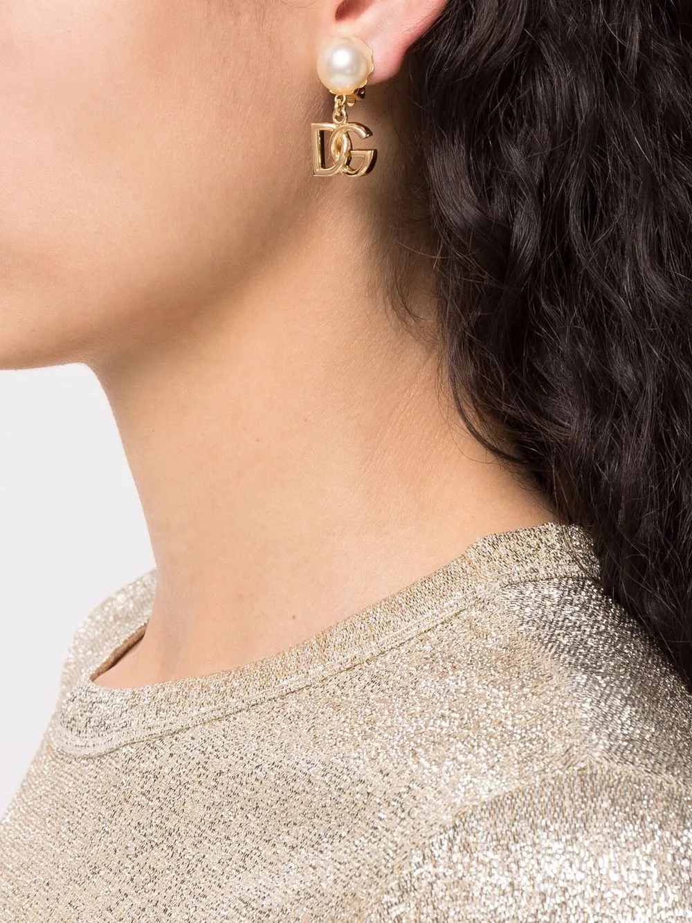Dolce & Gabbana Oorbellen met hangers - Goud