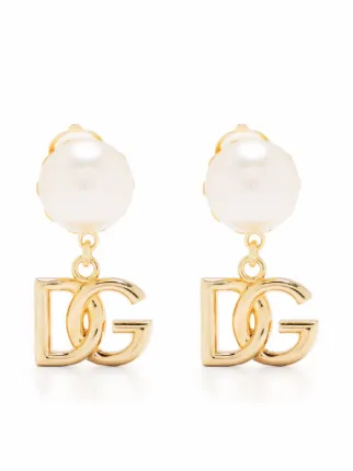 今季一番 Dolce & ゴールドトーン | ドロップピアス DGロゴ Gabbana アクセサリー
