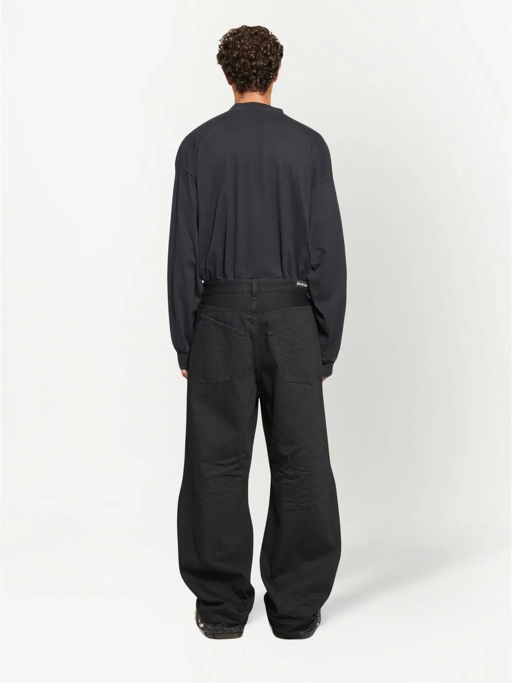 balenciaga wide leg trousers