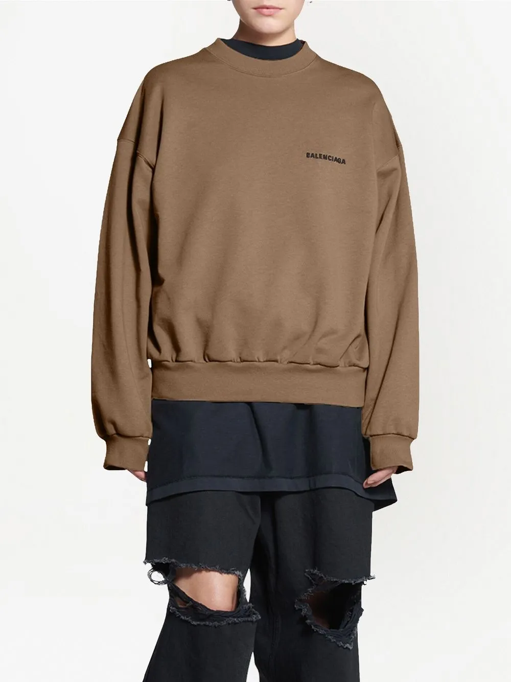 Balenciaga logo print Sweatshirt Farfetch