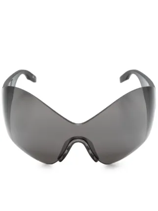 Balenciaga Eyewear Mask butterfly-frame Sunglasses | Black | FARFETCH
