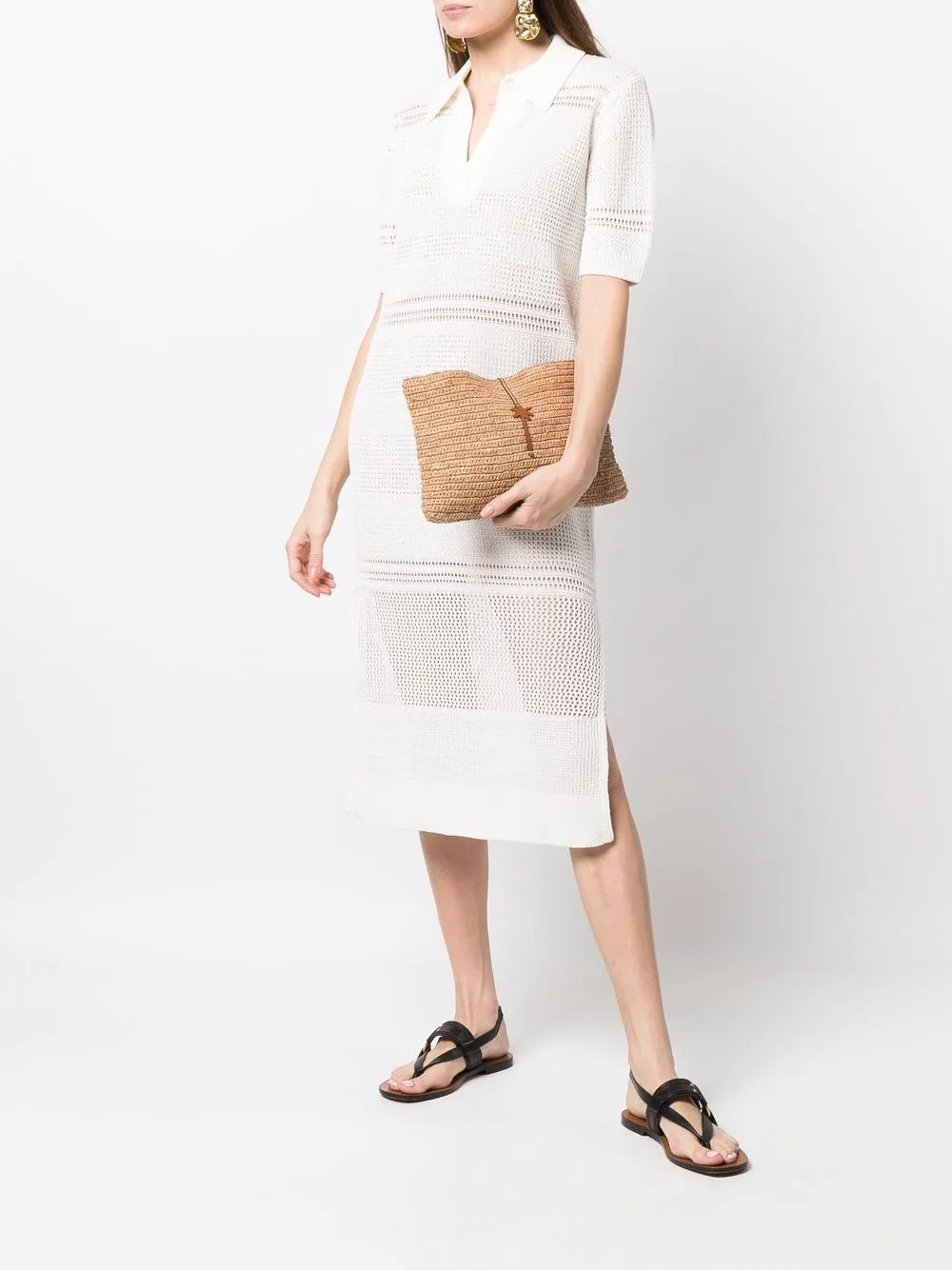 Manebi Geweven clutch - Beige