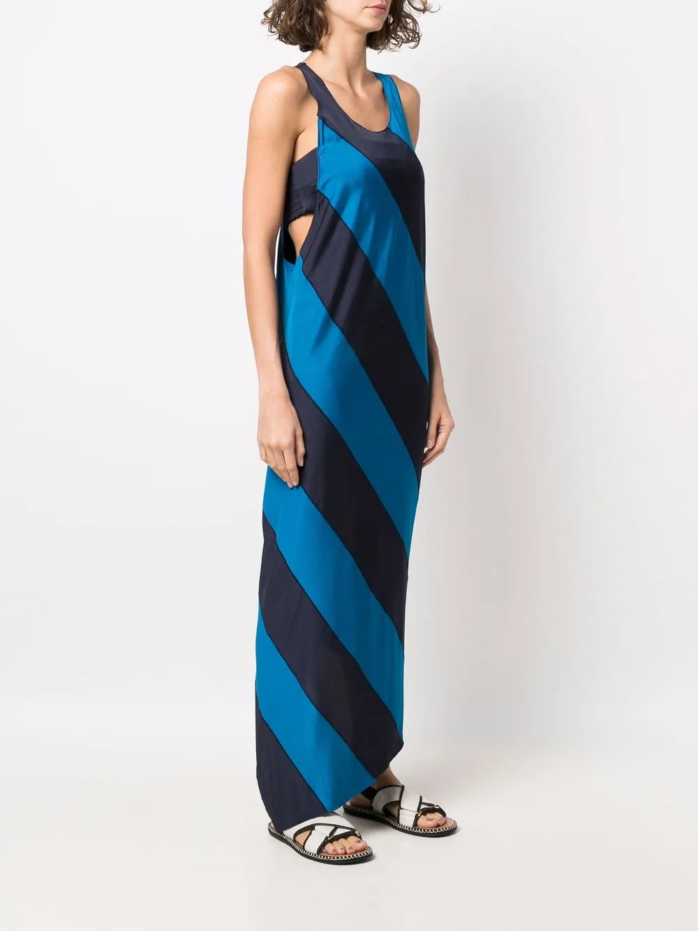 Marni diagonal-stripe Sleeveless Dress - Farfetch