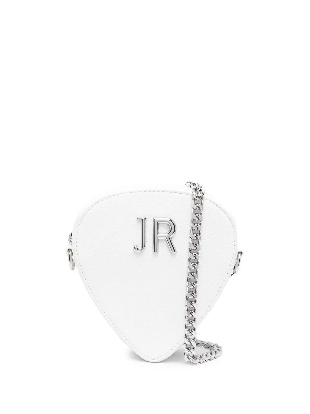 

John Richmond bolsa satchel con placa del logo - Blanco
