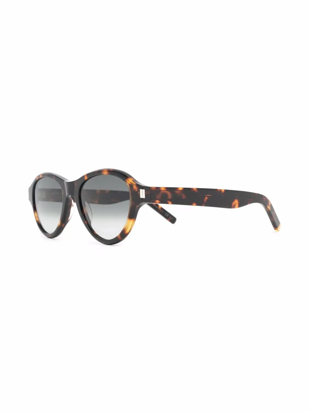 Saint Laurent Eyewear Zonnebril met rond montuur - Bruin