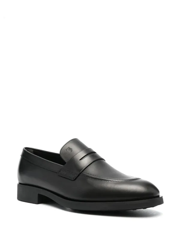 Tod s Polished Leather Loafers Farfetch